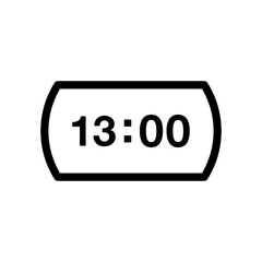 digital clock ,icon, design, flat, style, trendy, collection, template