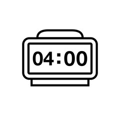 digital clock ,icon, design, flat, style, trendy, collection, template