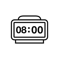 digital clock ,icon, design, flat, style, trendy, collection, template