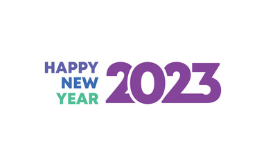 LOGO DESIGN BANNER FOR HAPPY NEW YEAR 2023 MODERN ABSTRACT