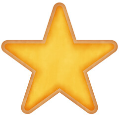 star gingerbread watercolor illustration