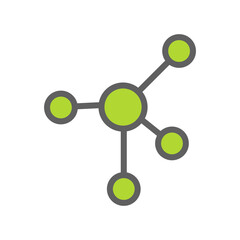 molecule ,icon, design, flat, style, trendy, collection, template