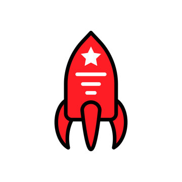 rocket ,icon, design, flat, style, trendy, collection, template