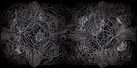 Abstract logo dark mandala cover art 05