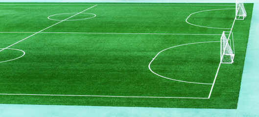 Obraz premium Empty small goal soccer arena