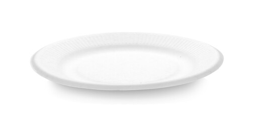 White paper plate isolated transparent png