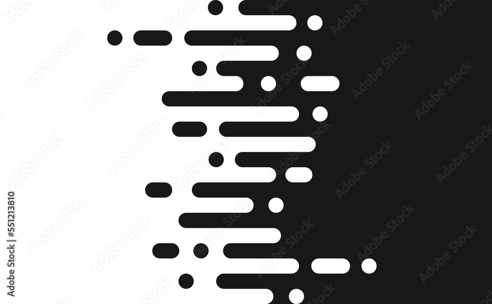 Wall mural speed line horizontal dots running abstract background