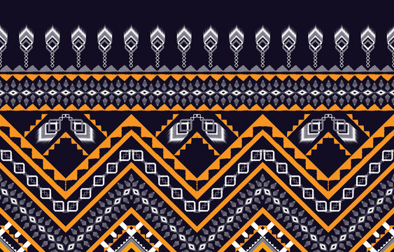 Ethnic geometric pattern. Native African American Mexican Indonesia Aztec motif and bohemian pattern elements. designed for background, wallpaper,print, wrapping,tile, batik. Illustration Aztec motif 