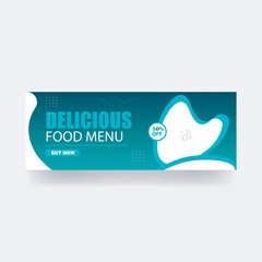 Facebook cover  banner restaurant banner food menu cover template