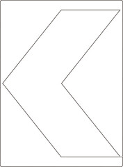 continuous line traffic signs logo black white background