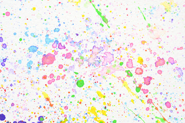 water colour splash on white paper, colorful art design