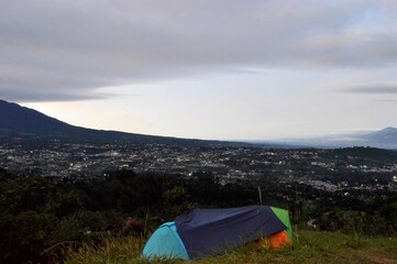 Megamendung, Bogor, Indonesia – October 30, 2022: View And Atmosphere Around The Citamiang Camping Ground, With Selected Focus.