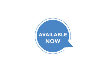 Available now button web banner template Vector Illustration

