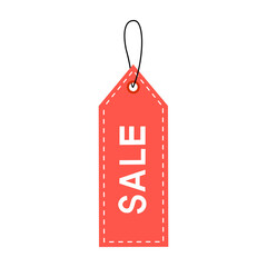 price tag on transparent background.