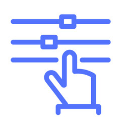 Equalizer Settings Options Preferences Control Hand Icon