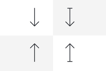 Arrow Key icon set vector. Arrow Key icon vector isolated on white background