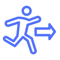 Exit Emergency Sign Running Icon