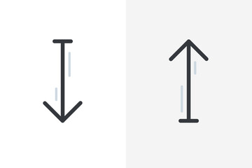 Arrow Key icon set vector. Arrow Key icon vector isolated on white background