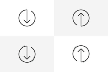 Arrow Key icon set vector. Arrow Key icon vector isolated on white background