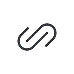 Url link icon vector. Hyperlink chain website icon vector isolated on white background