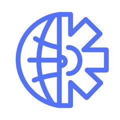 Engineering Engineer World Globe Gear Cog Technology Icon