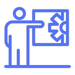 Engineering Technology Presentation Board Icon