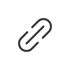 Url link icon vector. Hyperlink chain website icon vector isolated on white background