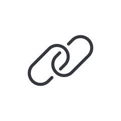 Url link icon vector. Hyperlink chain website icon vector isolated on white background