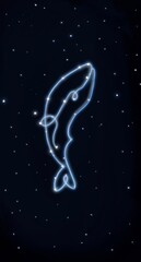 Obraz na płótnie Canvas Whale blue galaxy