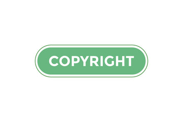 Copyright button web banner template Vector Illustration
