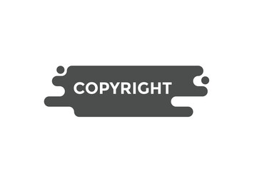 Copyright button web banner template Vector Illustration
