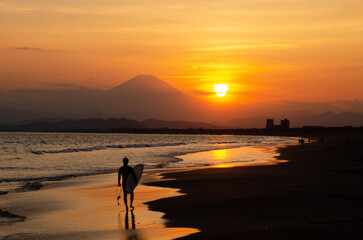 Fototapeta premium sunset at the beach