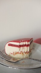 strawberry cake on a plate