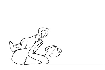 mother baby child relax together having fun sport yoga