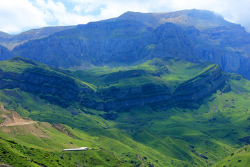 Obraz premium Beautiful rocks in the mountains. Laza village. Kusar region. Azerbaijan.