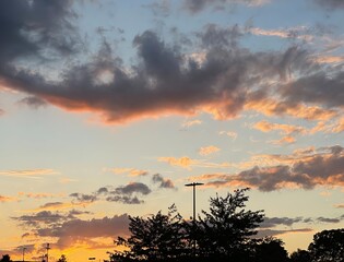 sunset over the city