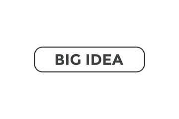 Big idea button web banner template Vector Illustration