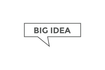 Big idea button web banner template Vector Illustration