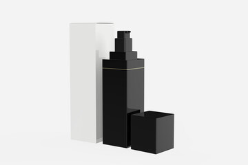 Plastic Bottle with Long Nozzle Mockup isolated on white background. 3d illustration