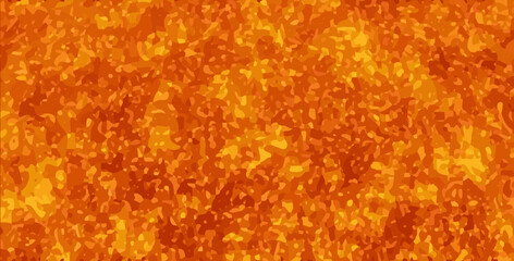 Vector lava realistic texture. 3d volcanic magma illustration. Golden sun structure, top view banner. Hot surface background. Fire wavy horizontal wallpaper. Gold, cooper, bronze metal pattern