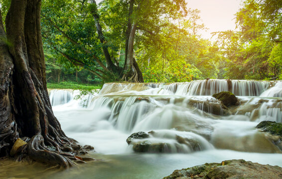 Chet Sao Noi Waterfall Beautiful waterfall in the middle of the forest, Namtok Chet Sao Noi National Park