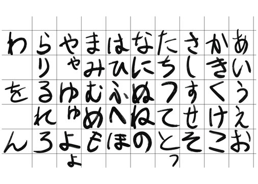 Hiragana baby child script letter font hand writing vector 子供 文字 手描き ひらがな
