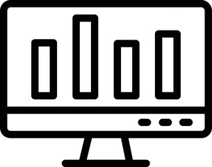 Online graph Vector Icon Design Illustration