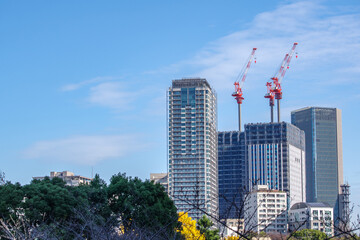 Fototapeta premium 東京赤坂の中心部を望む
