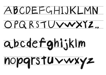 alphabet baby child script letter font hand writing vector 子供 文字 手描き アルファベット ABC