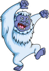 The strong bigfoot very angry and scream