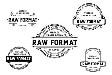 Fototapeta premium vintage logo design frame 