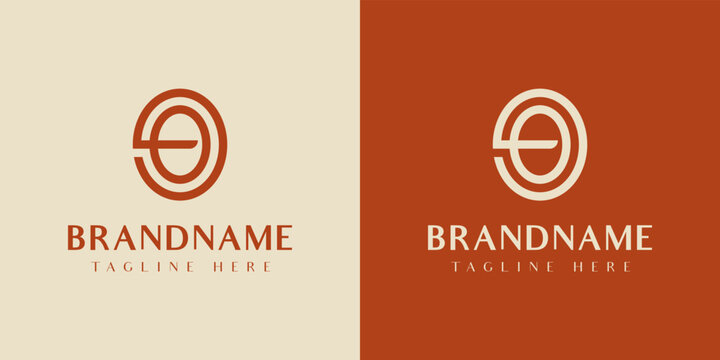 Letter 9O or OG Oval Logo, suitable for any business with 9O, O9, GO, or OG initials.