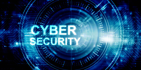 2d illustration abstract Cyber security

