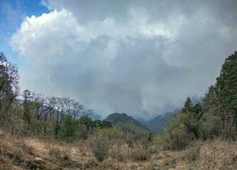 clouds over the mountains calm before storm 